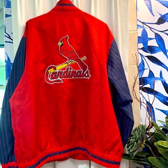 Men Vintage Y2K Genuine Merchandise Saint Louis Cardinals MLB Varsity Jacket - Picture 4 of 11